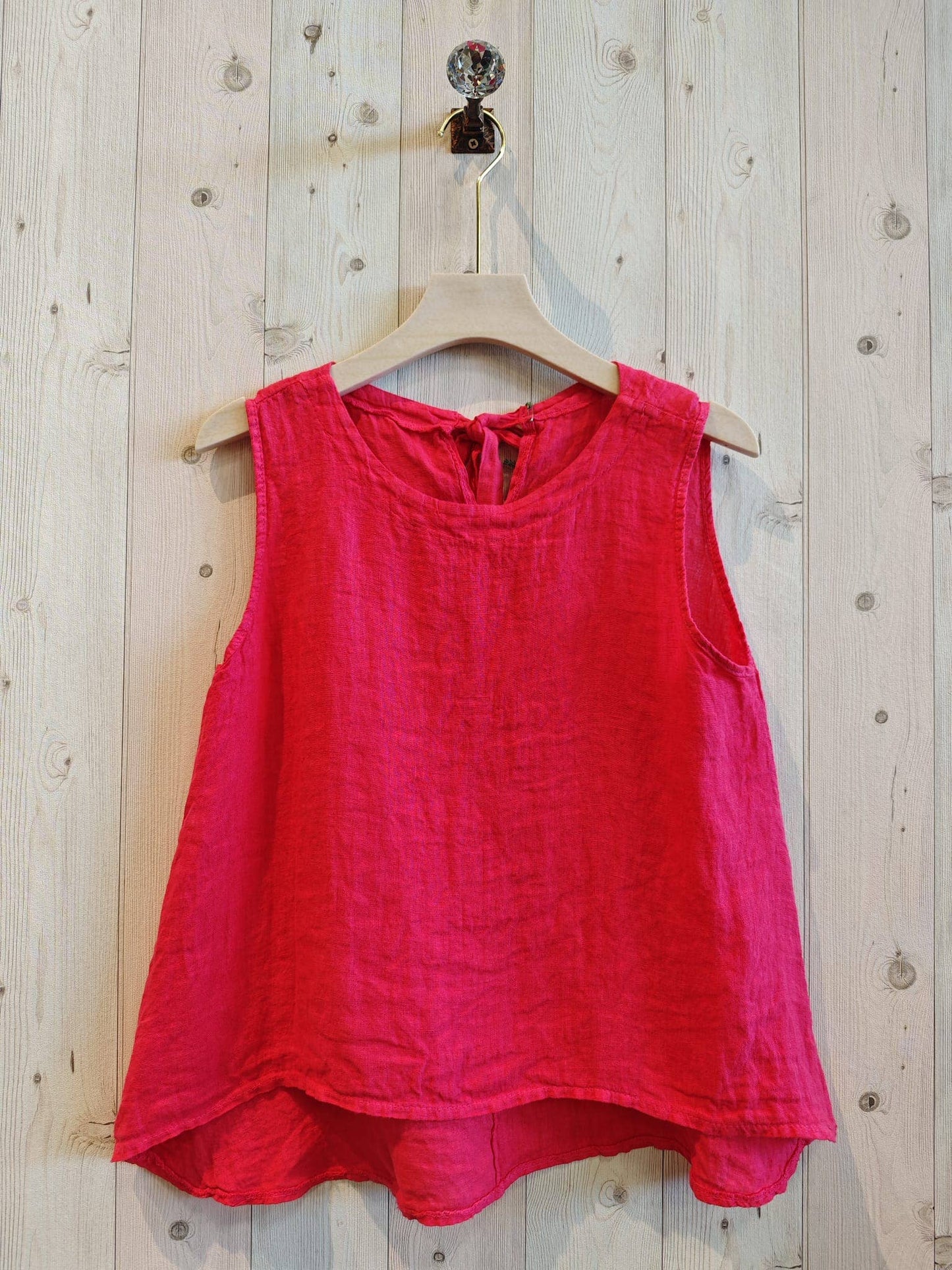 REF 15763 100% LINEN RIBBON SISA SLEEVE T-SHIRT