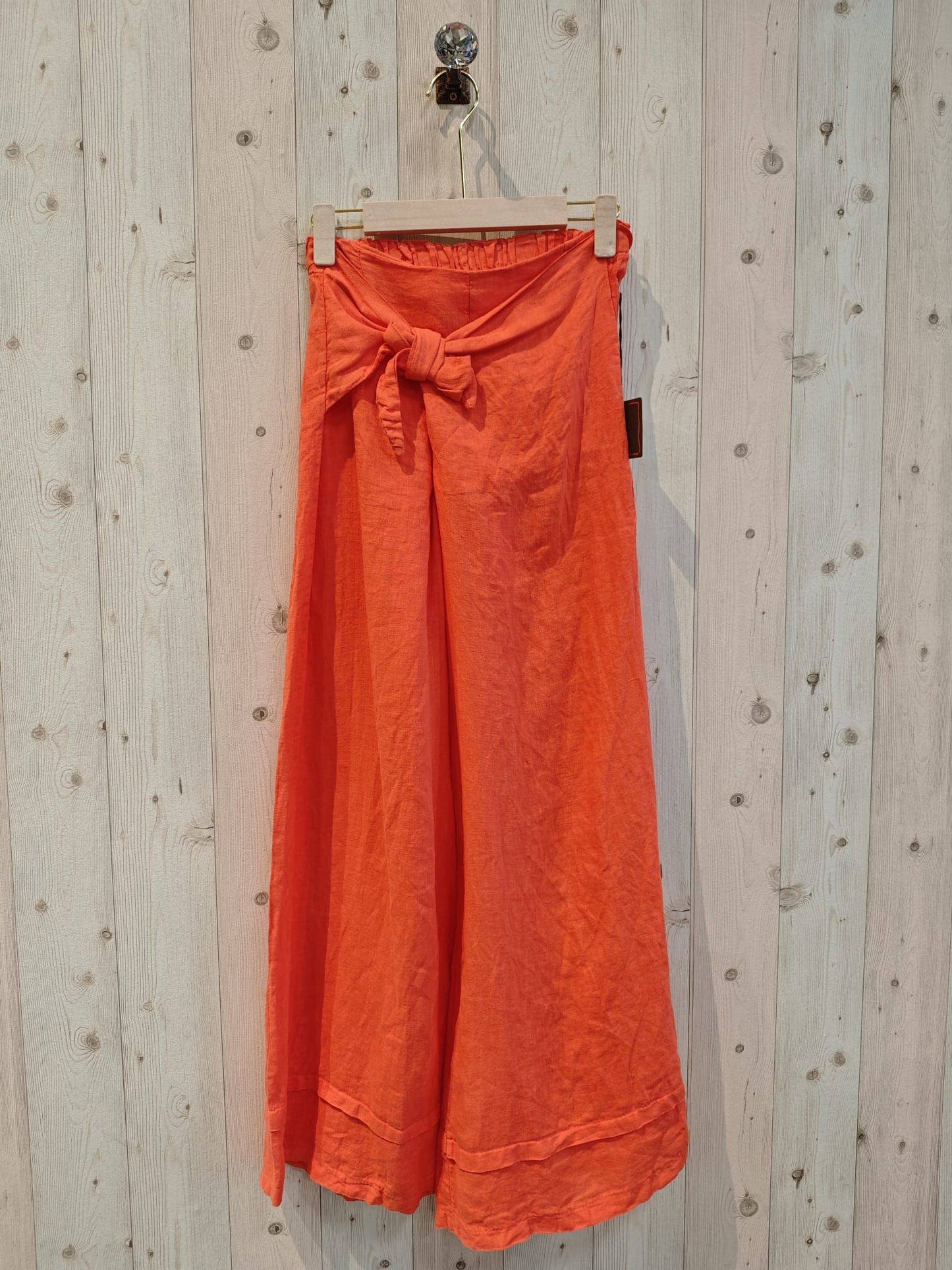 REF 30188 TROUSERS WITH LINEN TIE 100%