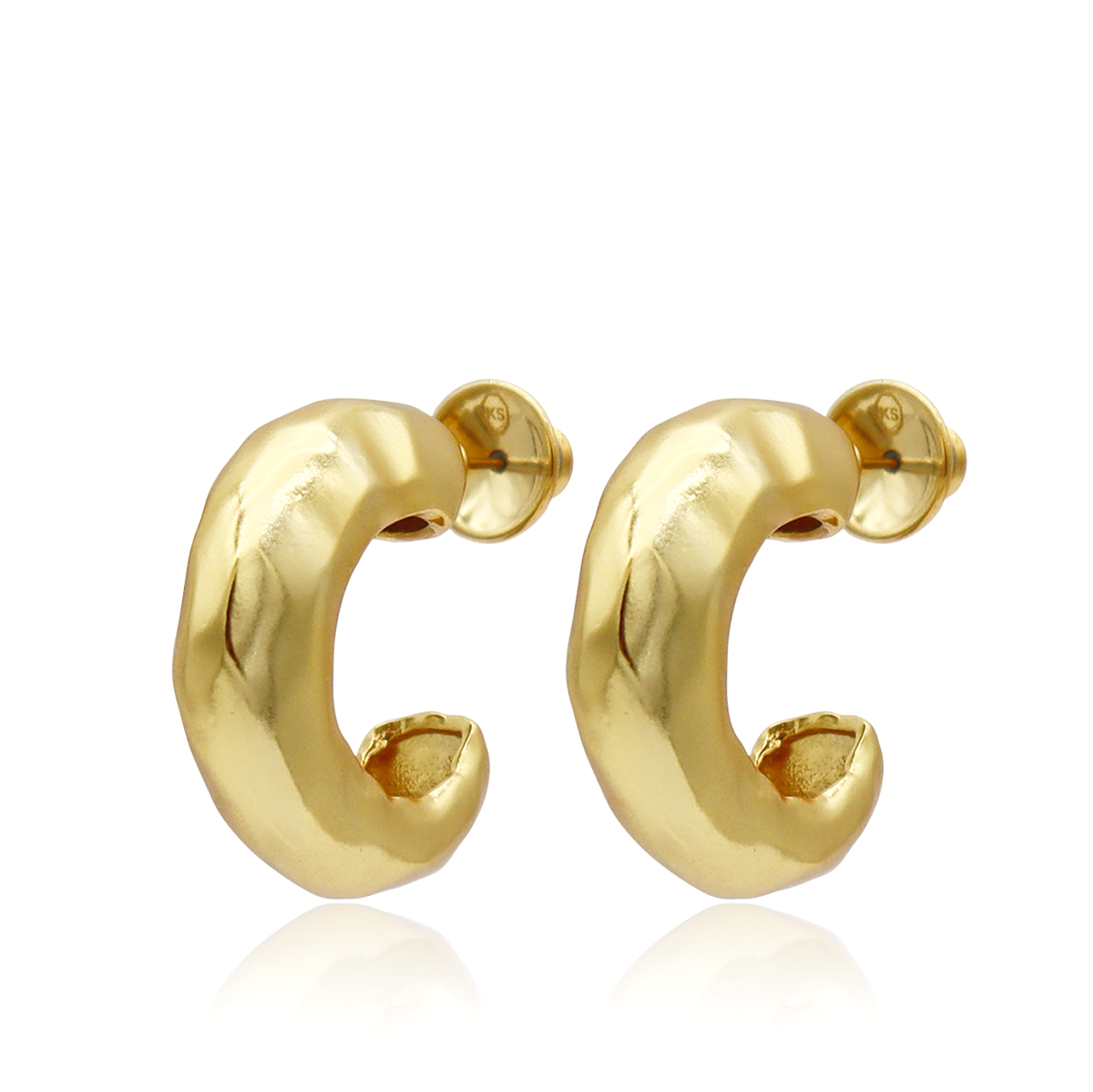 Hammered Hoop Earrings