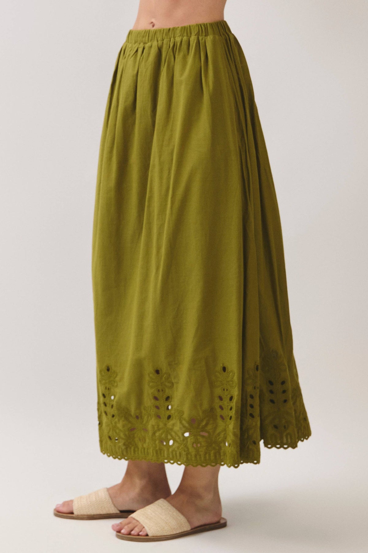 Eyelet Maxi Skirt