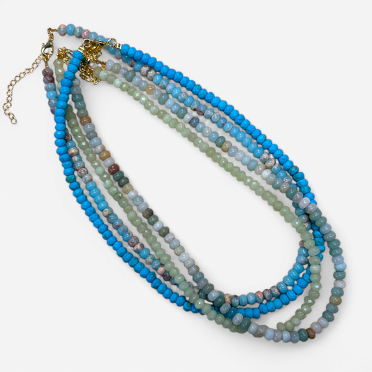 Aqua Bead Necklaces