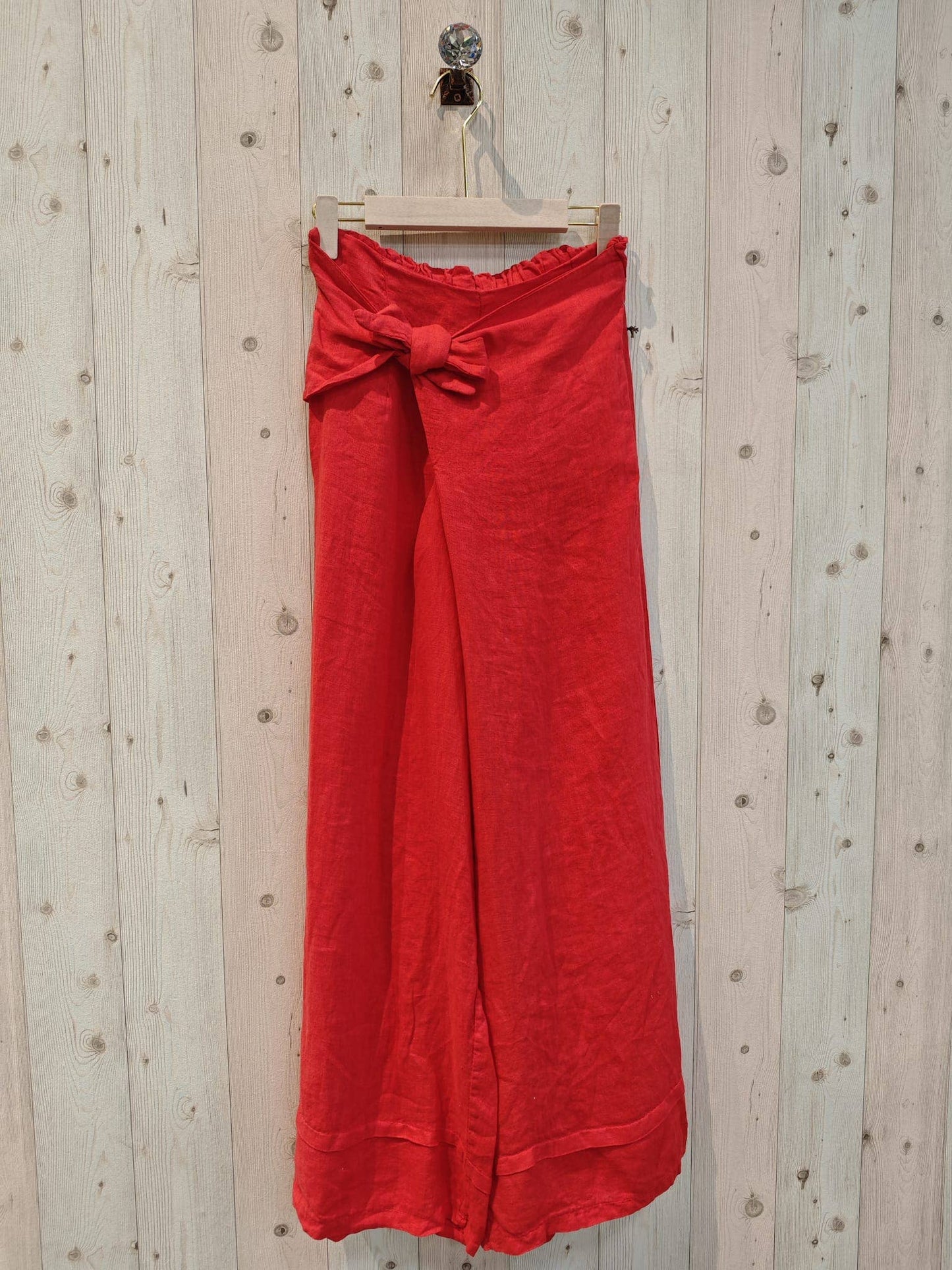 REF 30188 TROUSERS WITH LINEN TIE 100%