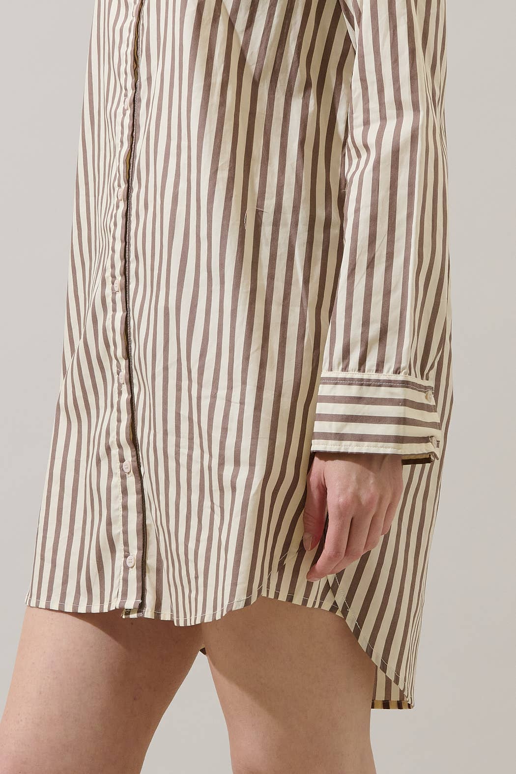 Striped Shirt Mini Dress