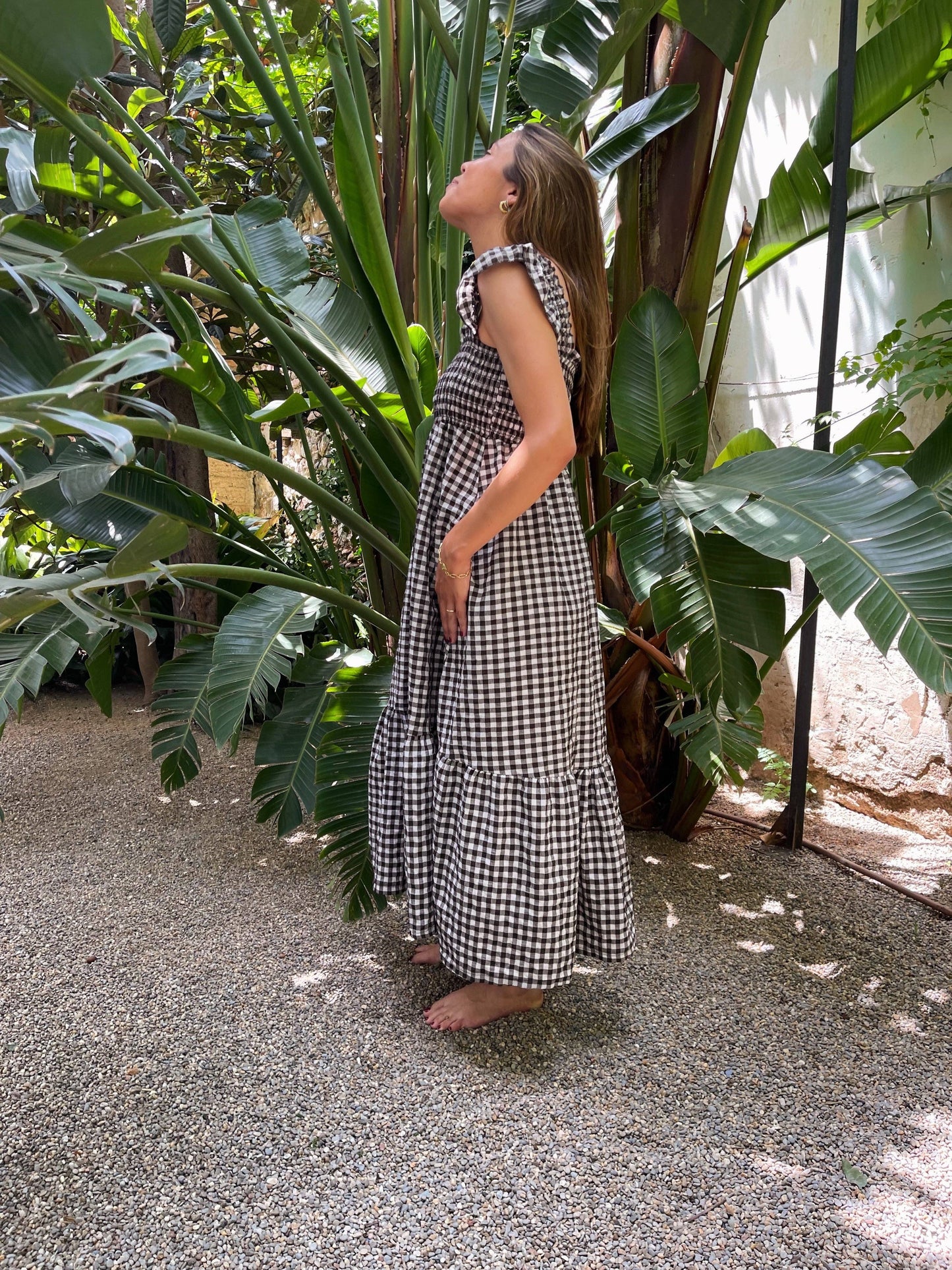 Amaia Brown Gingham Dress