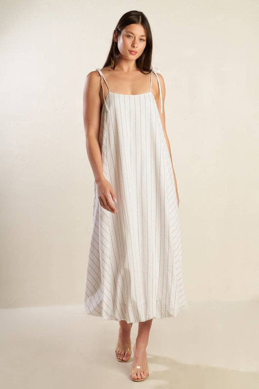 A striped woven midi dress - FD1539