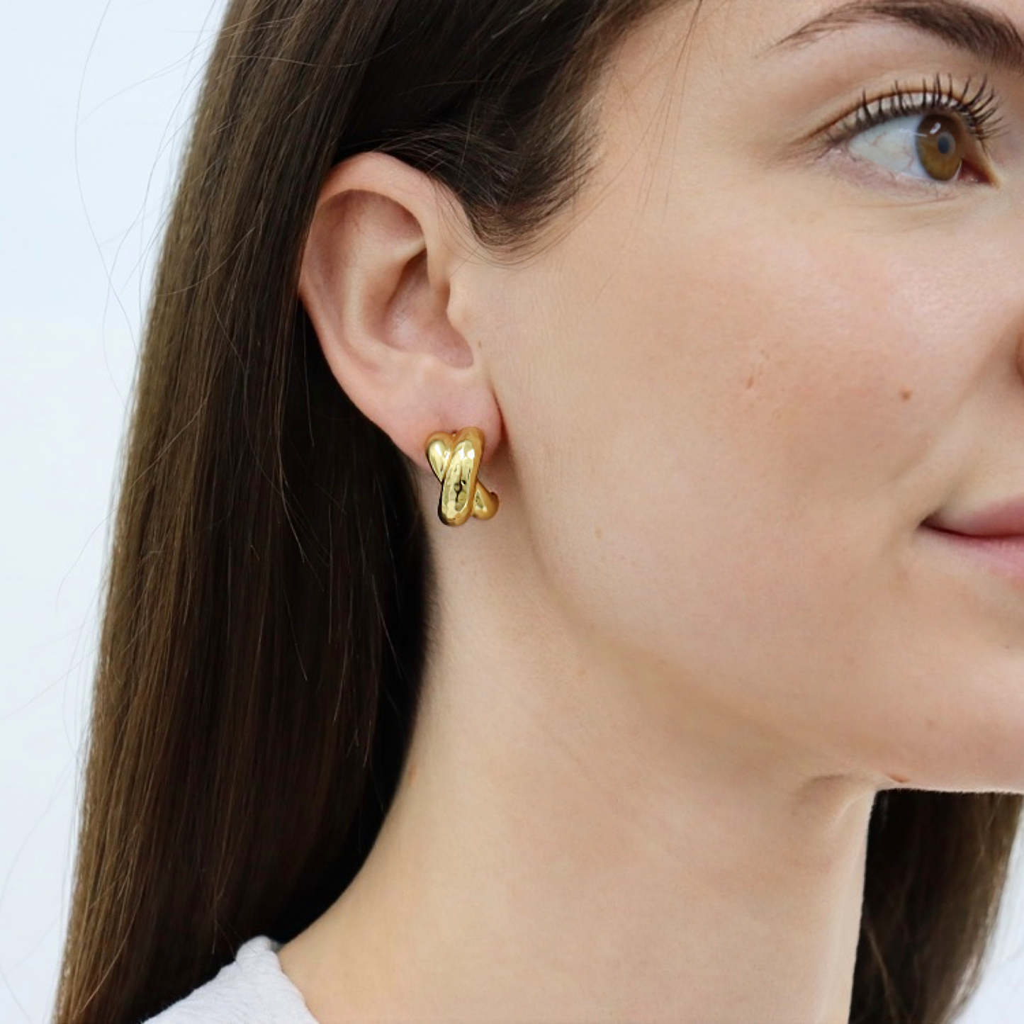 Criss Cross Stud Earring