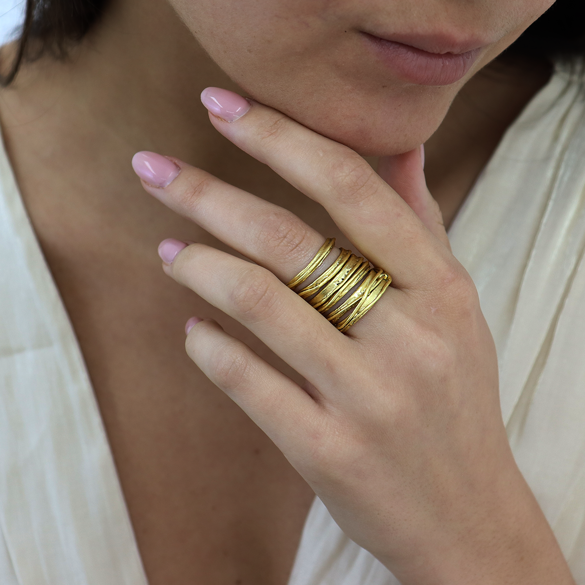 Brushed Ribbon Ring