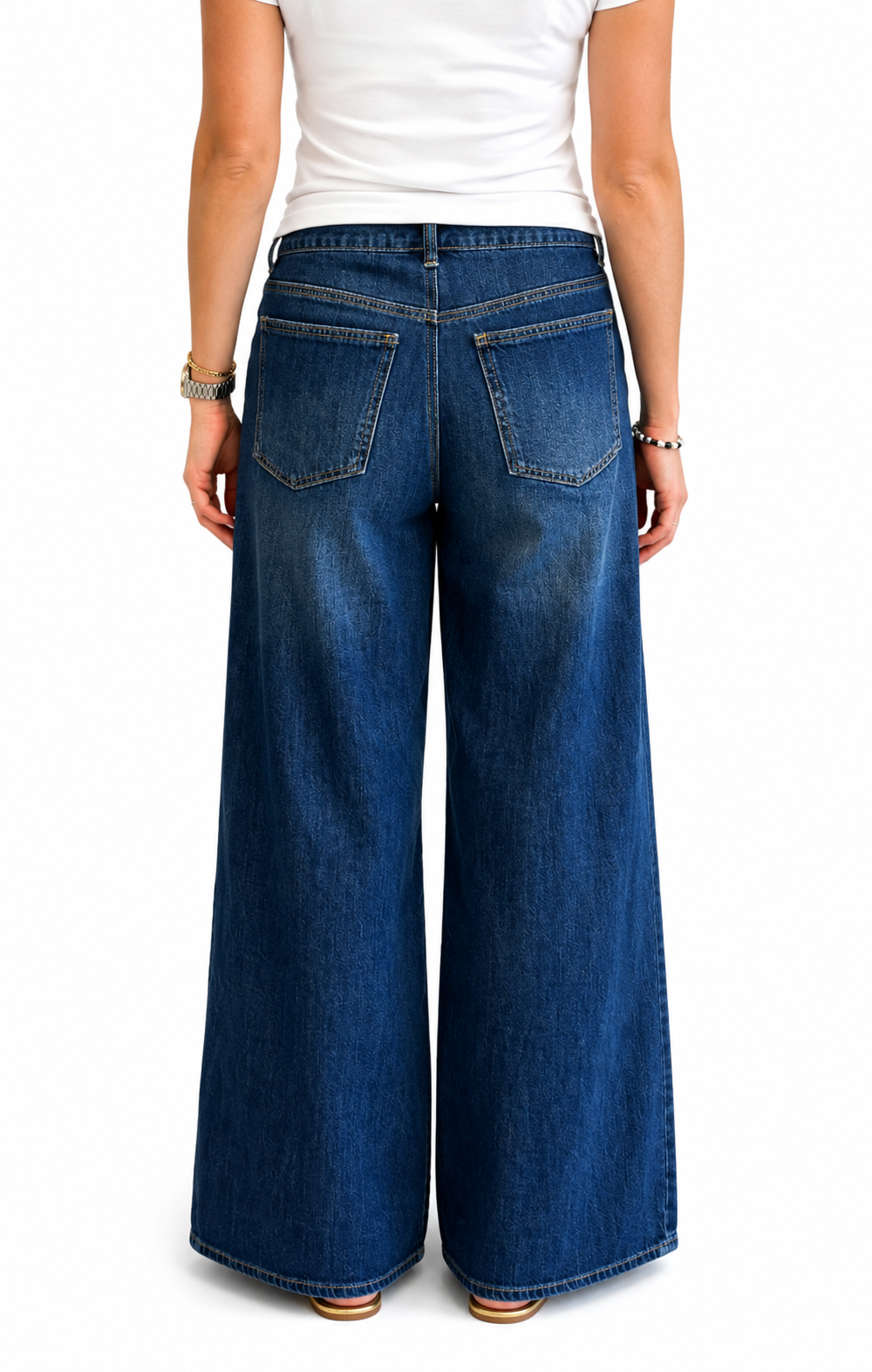 32" Baggy Wide Leg Jean w Drawstring