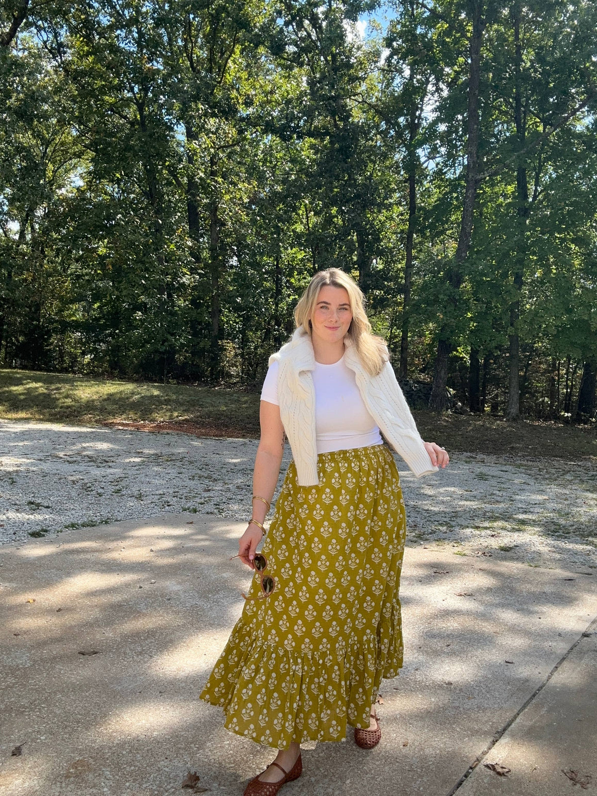 Chartreuse Maxi Skirt