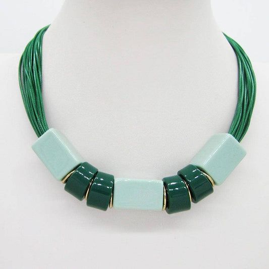 CUBE BEADED NECKLACE ZN-0063
