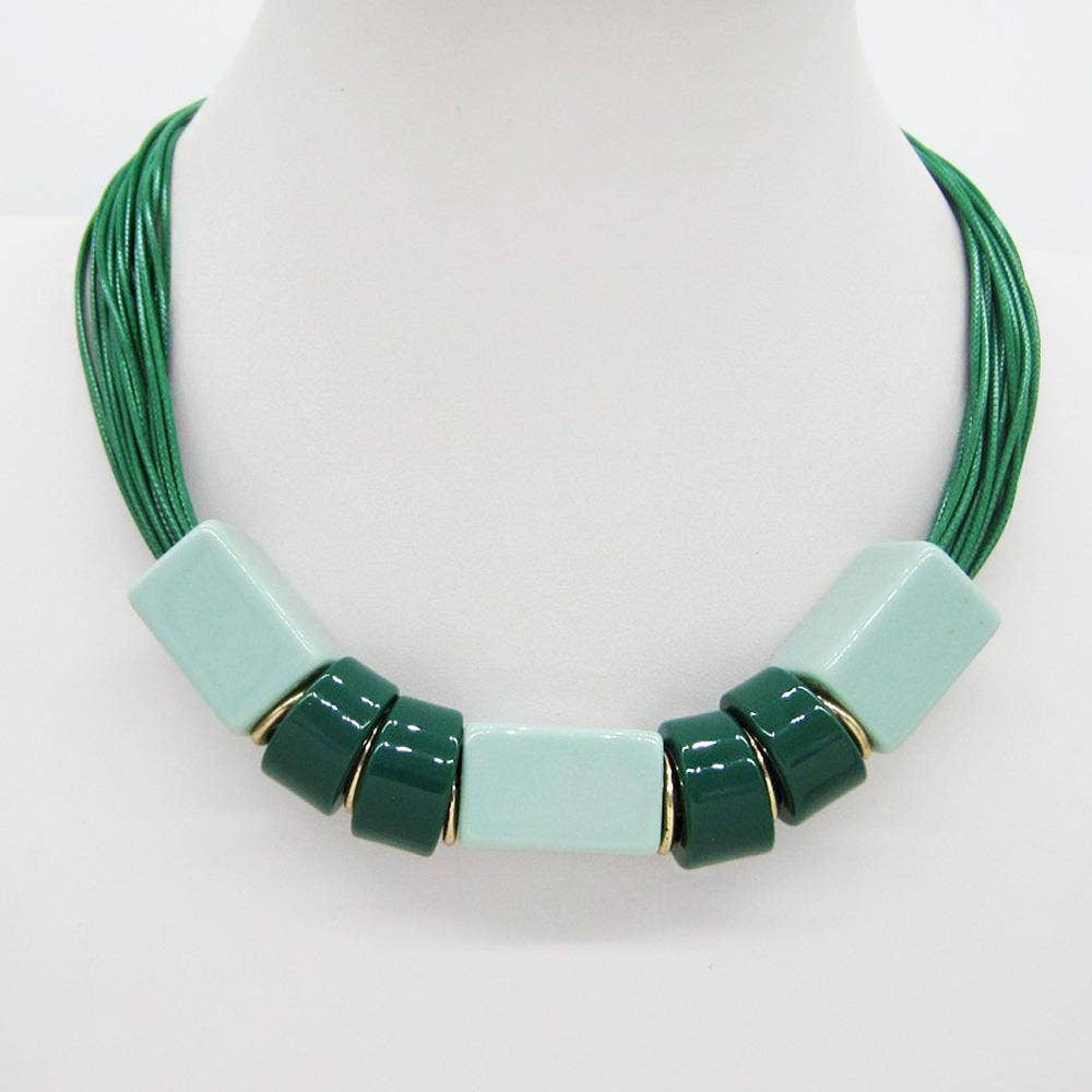 CUBE BEADED NECKLACE ZN-0063