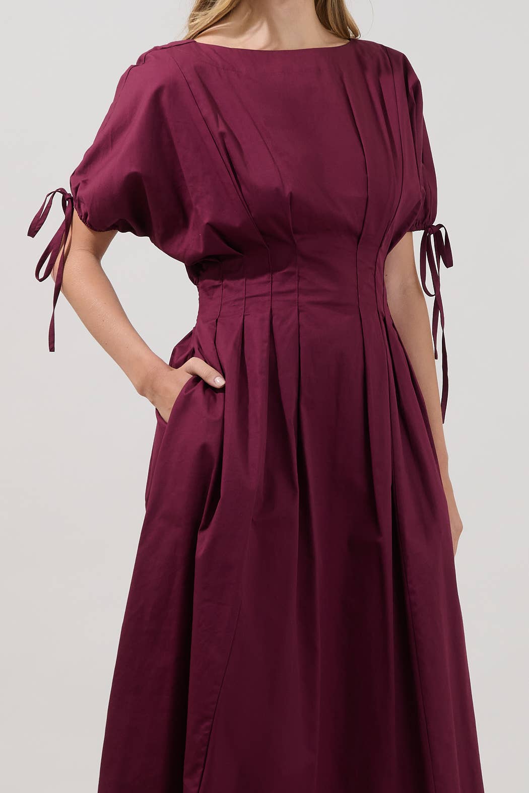 Fessia Pleated Midi Dress