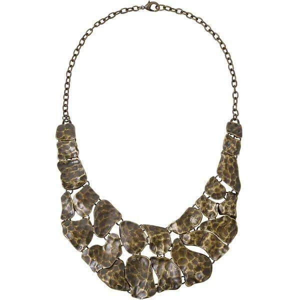 Cobblestone Statement Necklace - Bold Chunky Textured Design