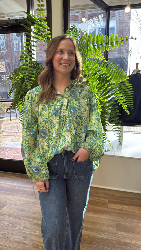 Kira Button Top