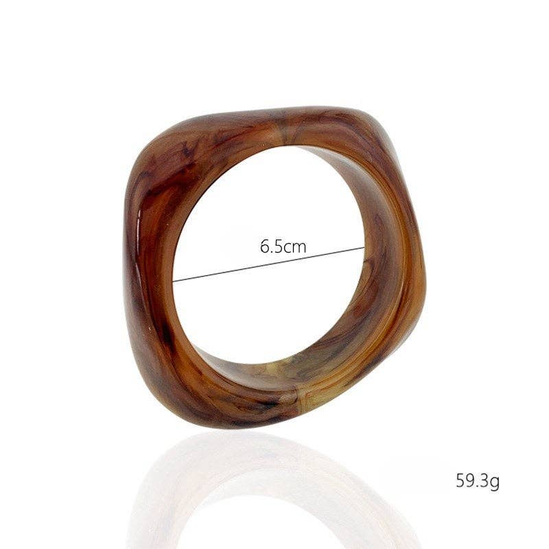 Irregular Acrylic Resin Bangle Bracelets DP25B583