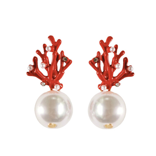Mini Coral Earrings