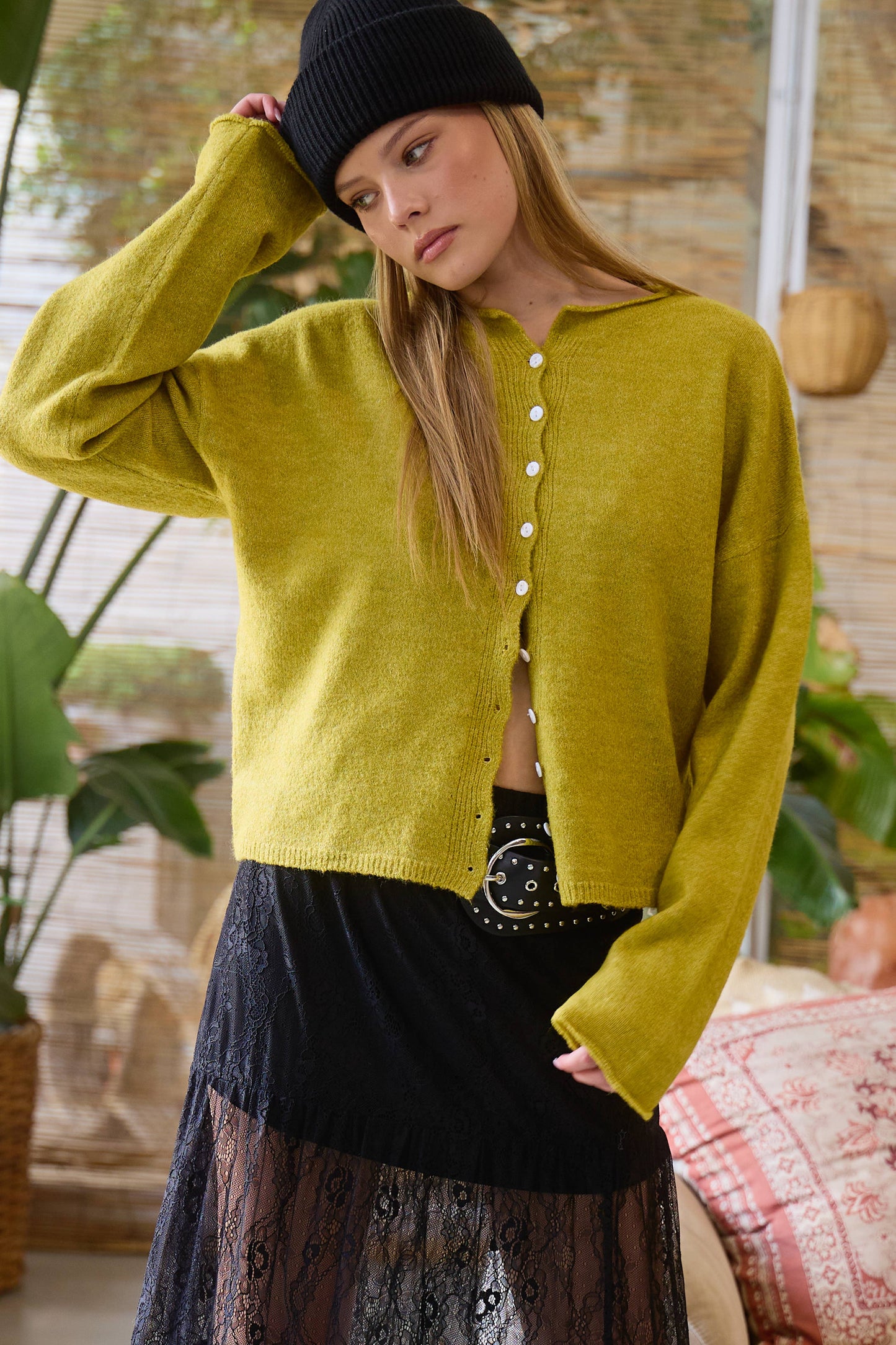 Essential Button Down Cardigan Top