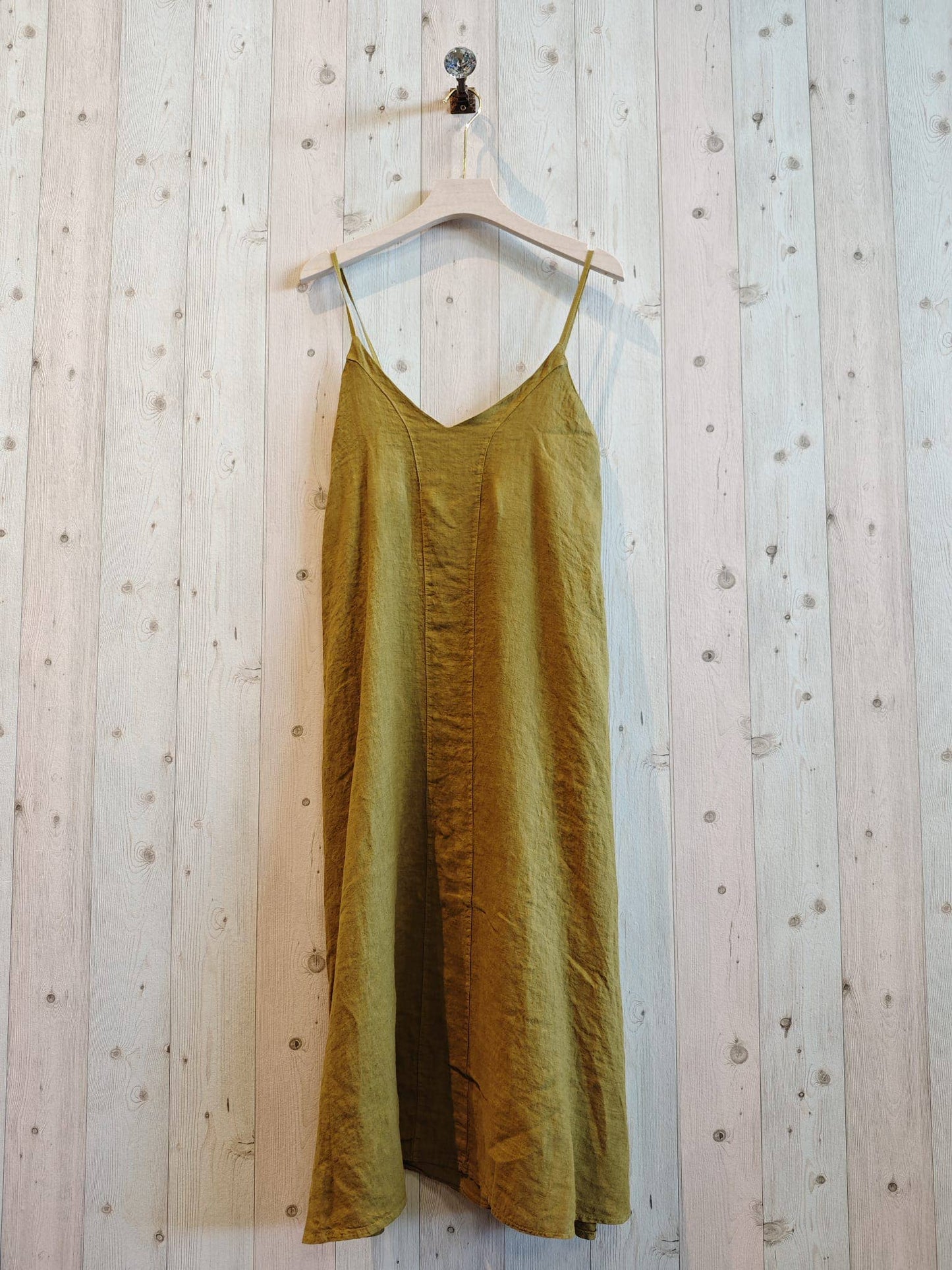 REF 18017 100% LINEN STRAP DRESS
