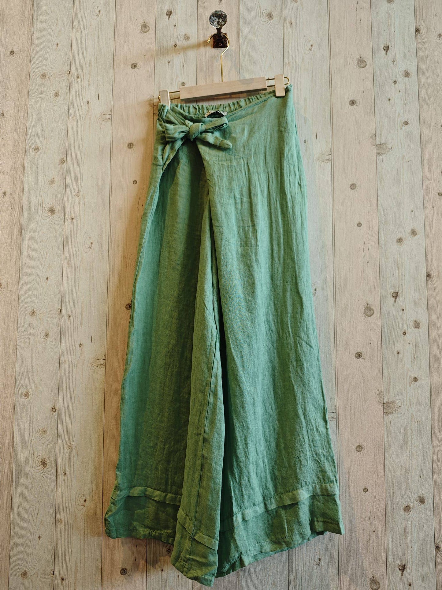 REF 30188 TROUSERS WITH LINEN TIE 100%