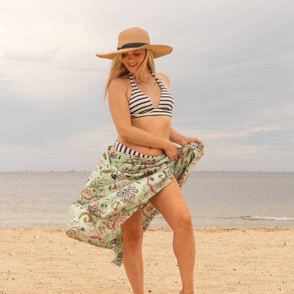 Green Florals Sarong