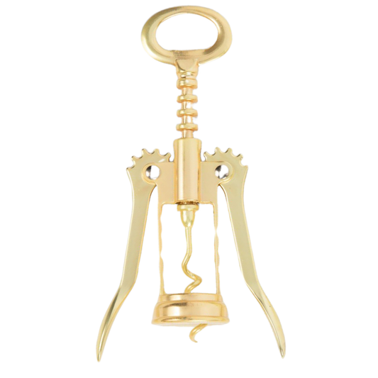 Gold Corkscrew Winged Wine Opener