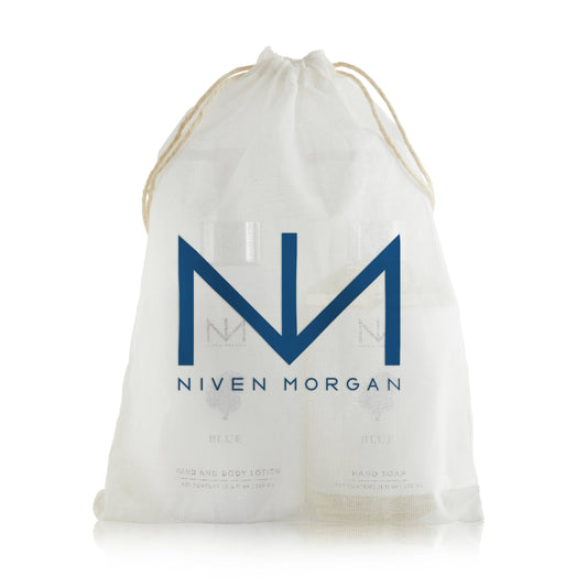 Niven Morgan Soap and Lotion Set | Blue
