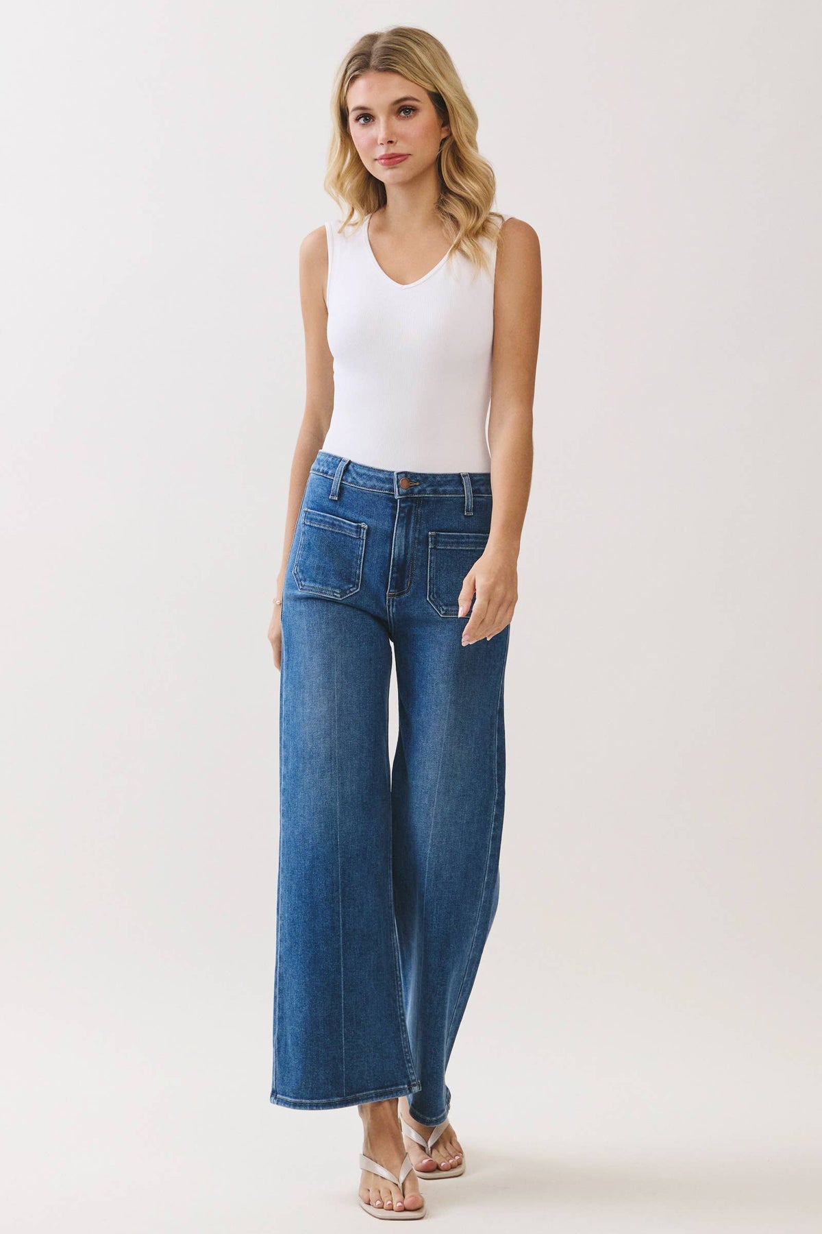 Patch Pocket Pant | Medium Denim