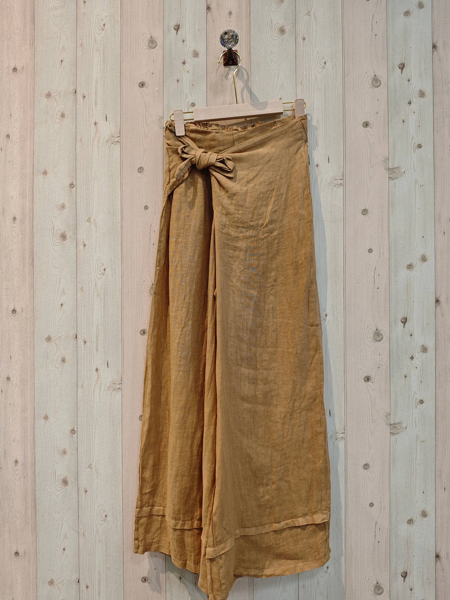 REF 30188 TROUSERS WITH LINEN TIE 100%