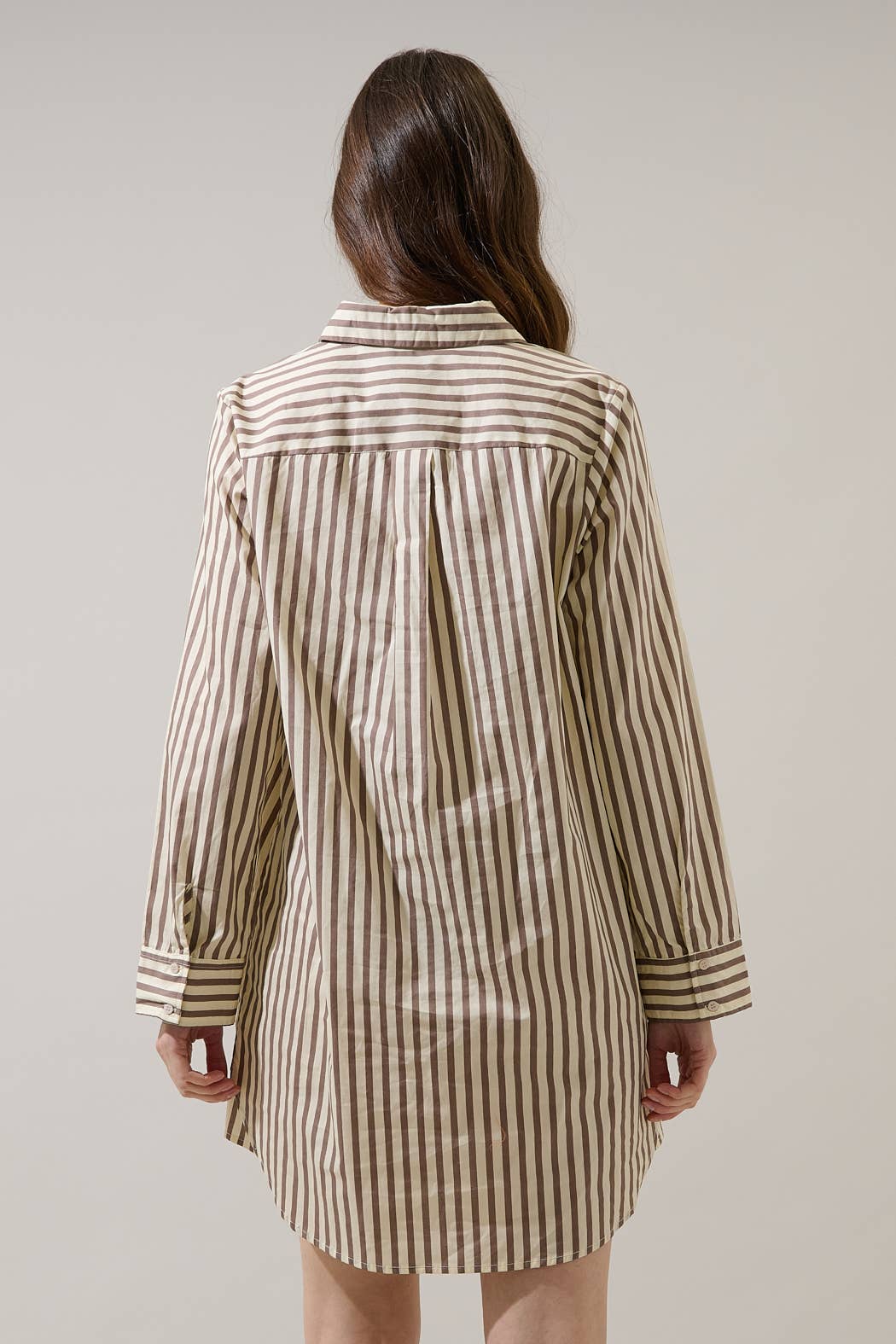 Striped Shirt Mini Dress