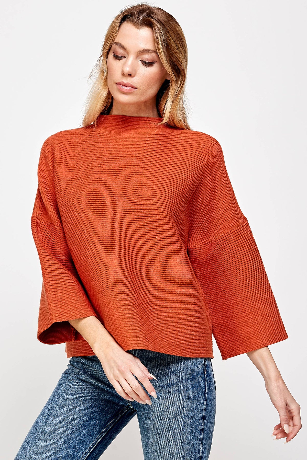 JT-5002-6 NOT YOUR CASUAL TOP-GINGER