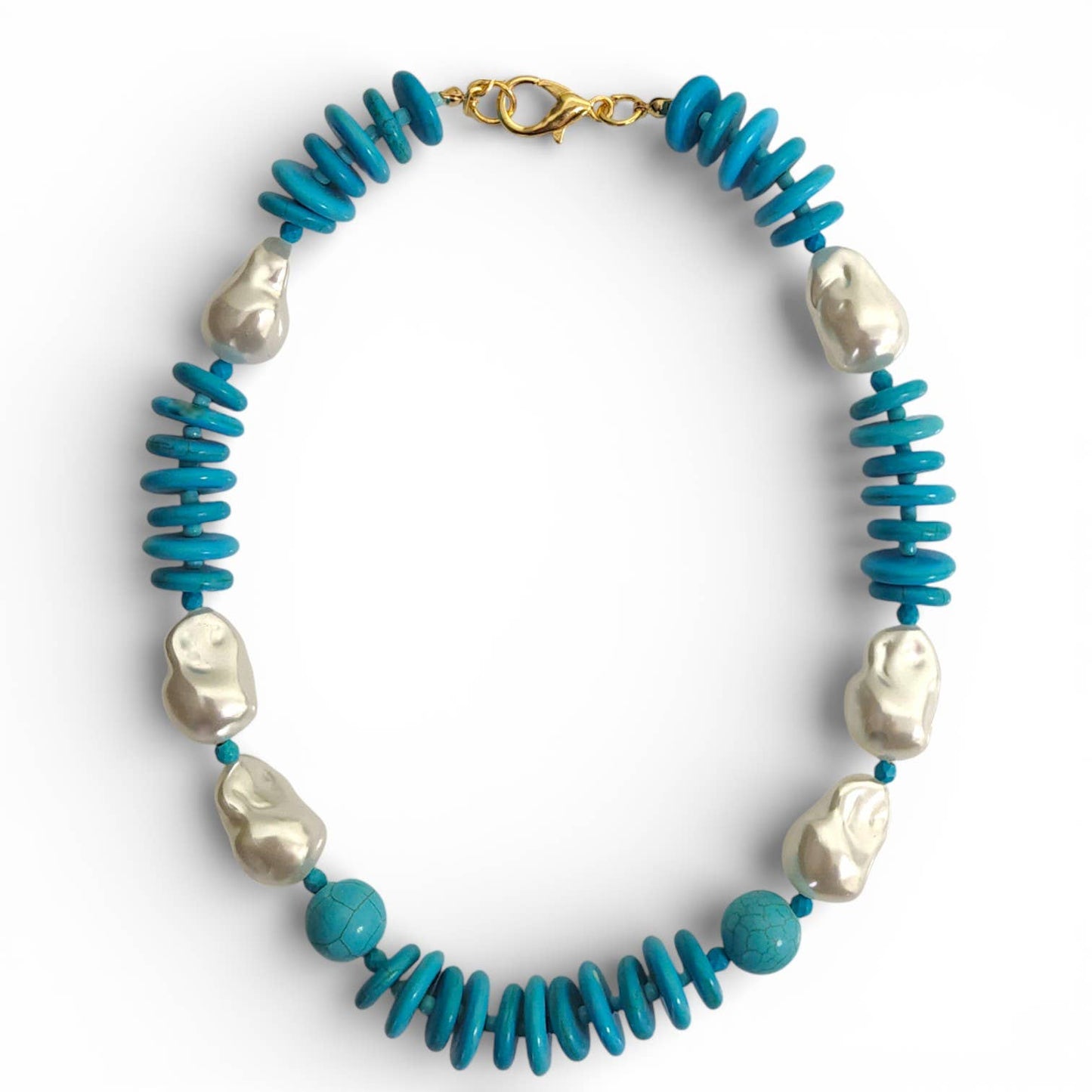 Turquoise & Pearl Necklace