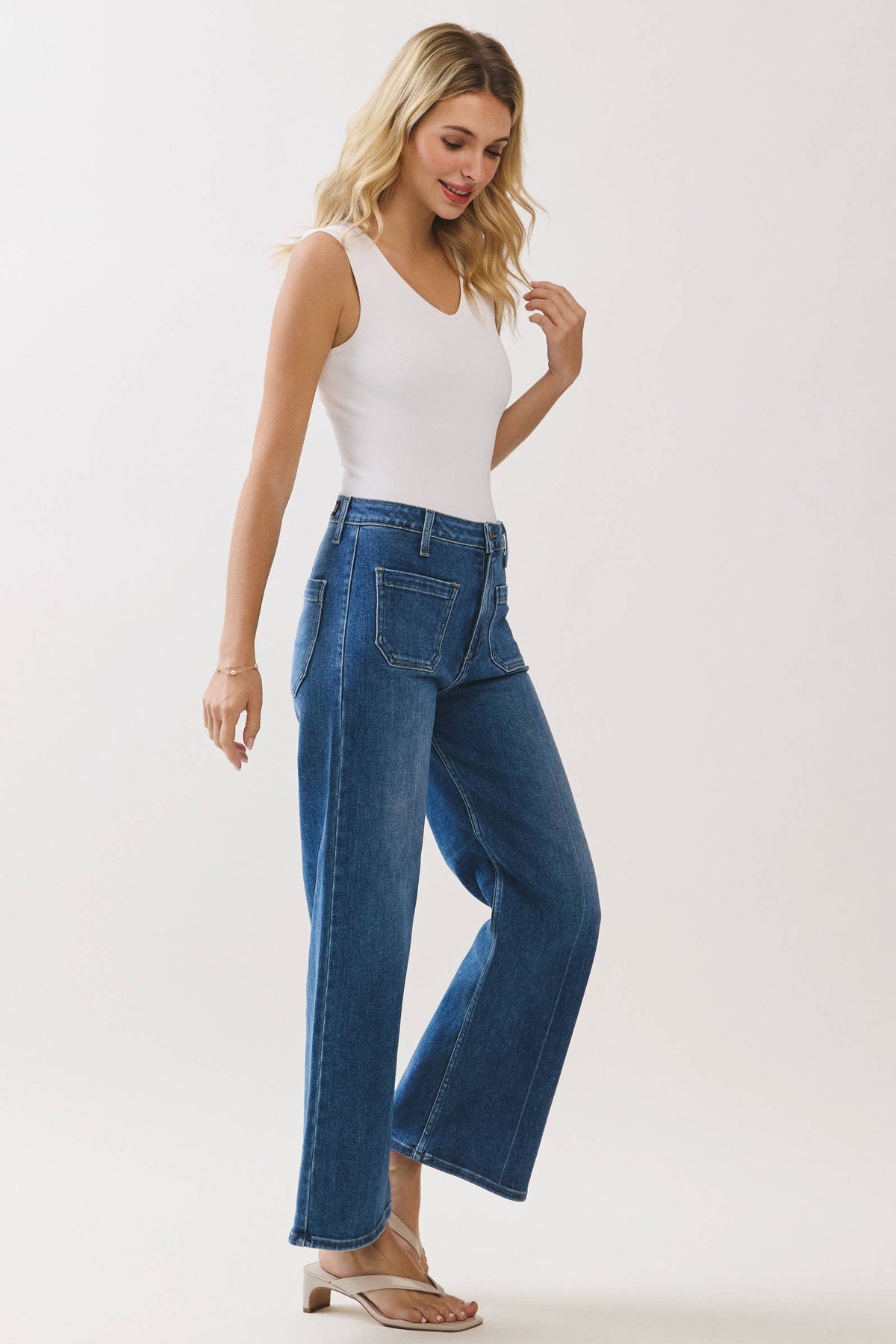 Patch Pocket Pant | Medium Denim