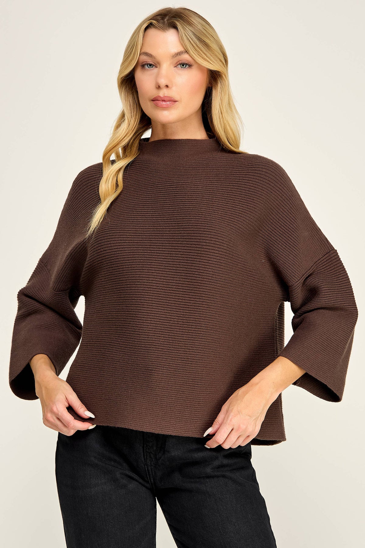 Dark Brown Cape Sweater