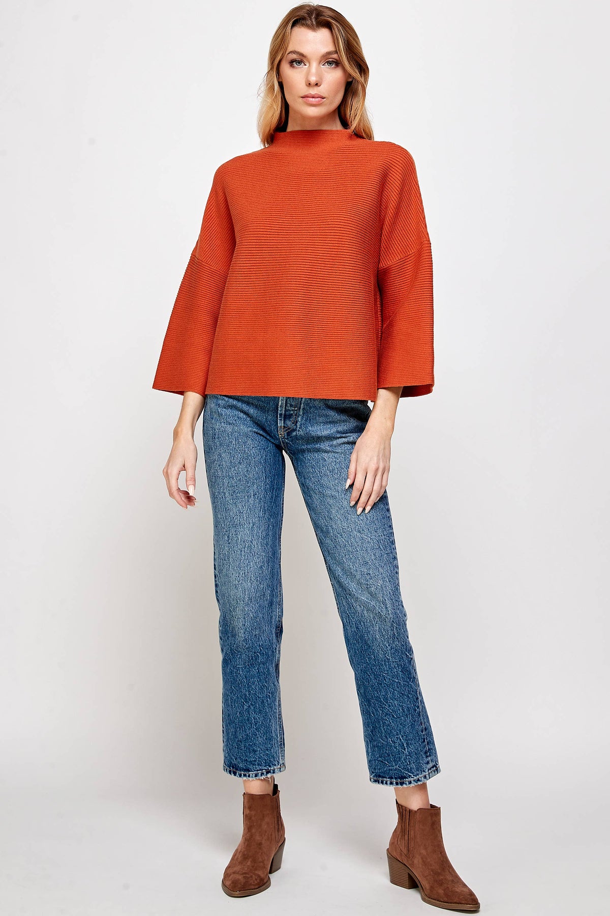 JT-5002-6 NOT YOUR CASUAL TOP-GINGER