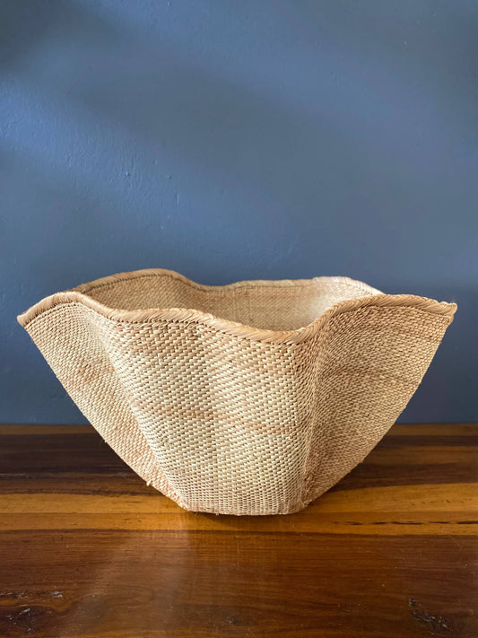 Wavy Palm Leaf Dancing Basket