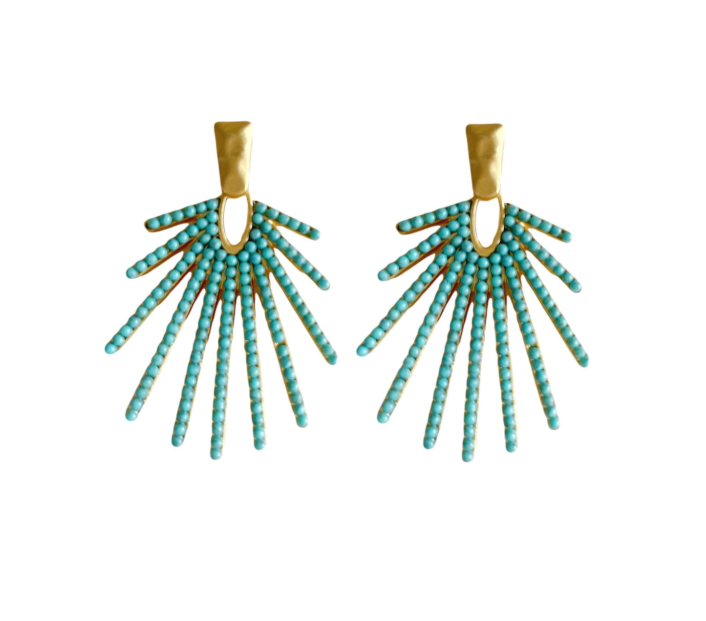 Turquoise Sunburst Earrings