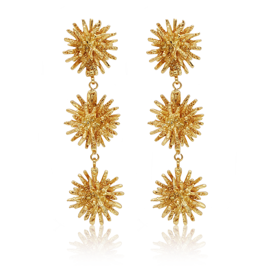 Starburst Cluster Linear Earrings