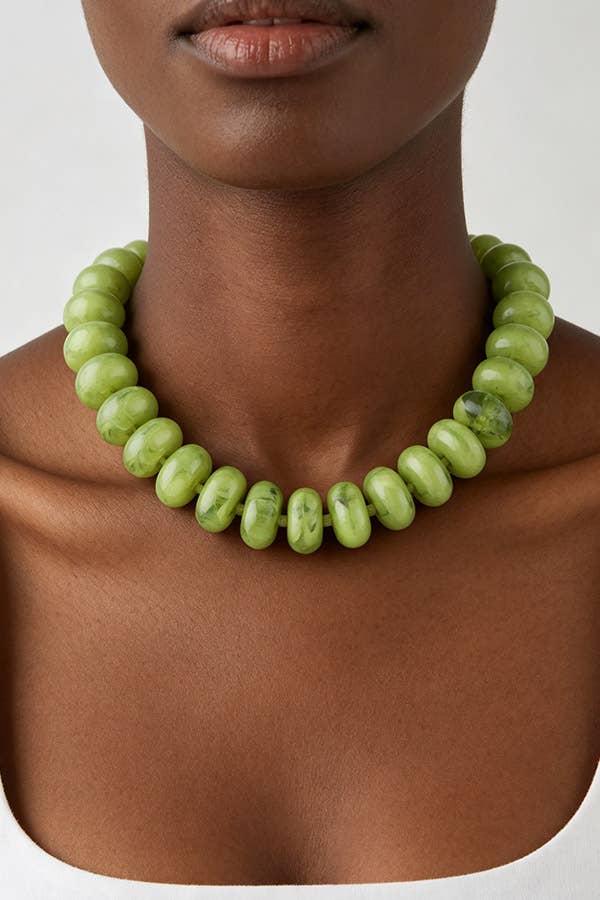 Marble Beaded Necklace