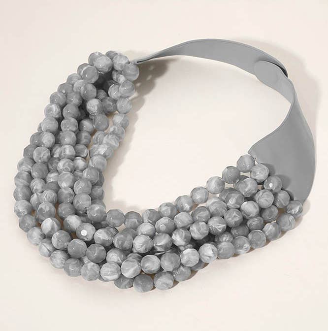 [BEST] CHUNKY BEADED LAYERED NECKLACE - Restock