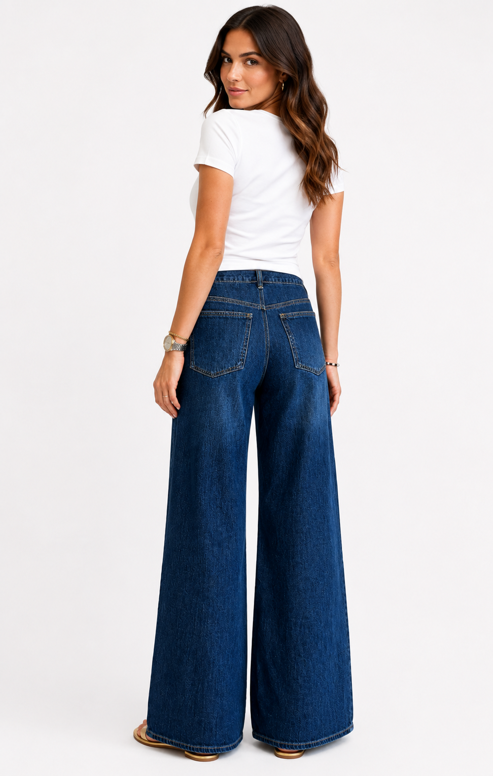 32" Baggy Wide Leg Jean w Drawstring
