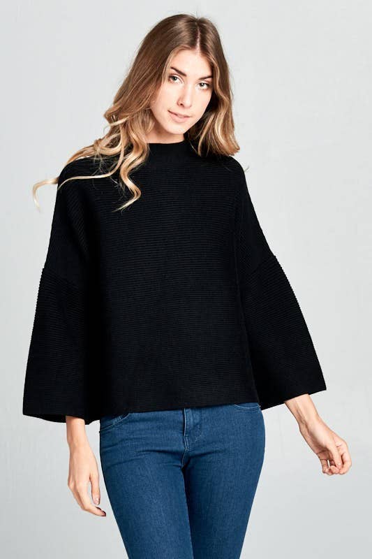 JT-5002-6 NOT YOUR CASUAL TOP BLACK