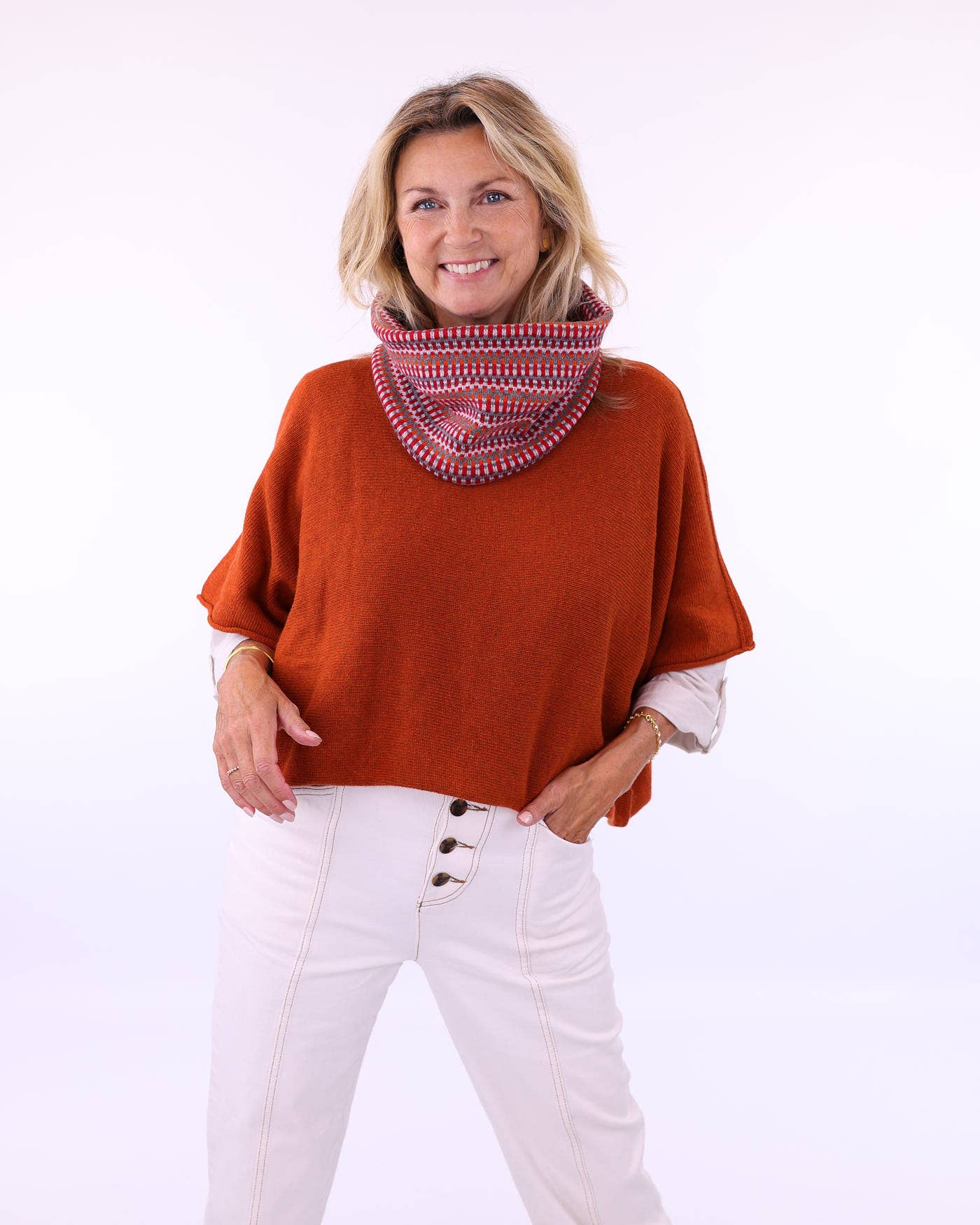 Cashmere Blend Short Tunic Top