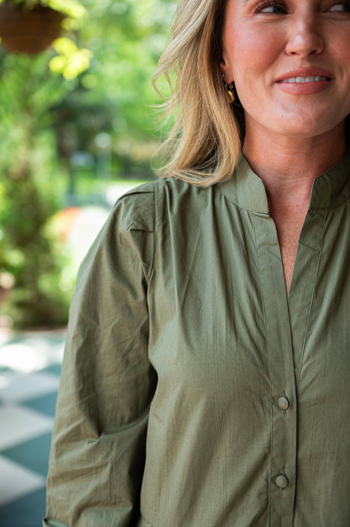 Olive Shirt Dress