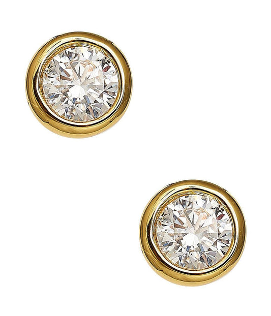 The Baby Bezel Stud - 18k Gold Plated - WS