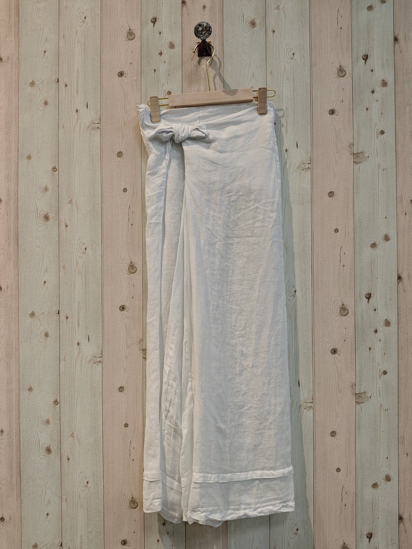 REF 30188 TROUSERS WITH LINEN TIE 100%