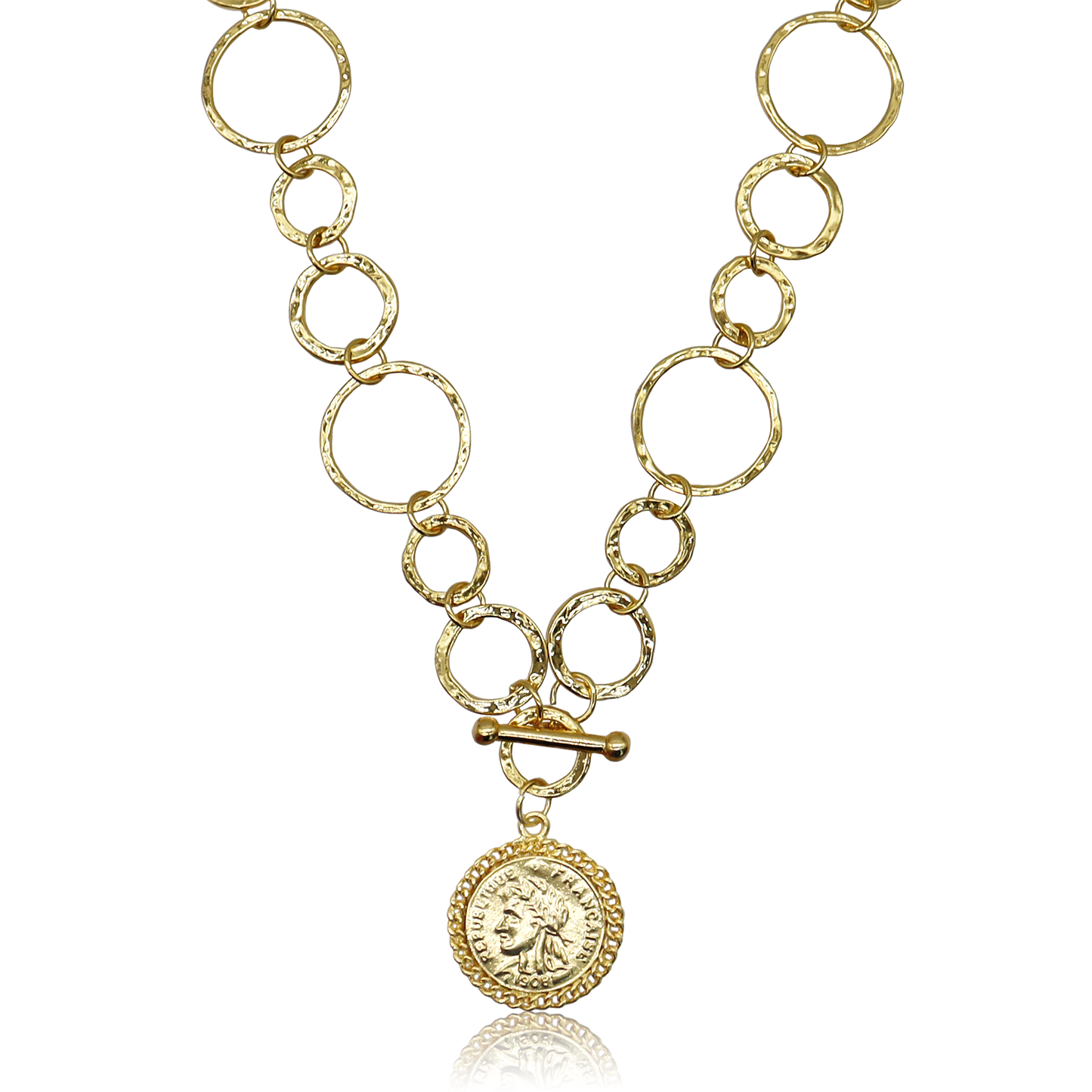 French Coin Necklace