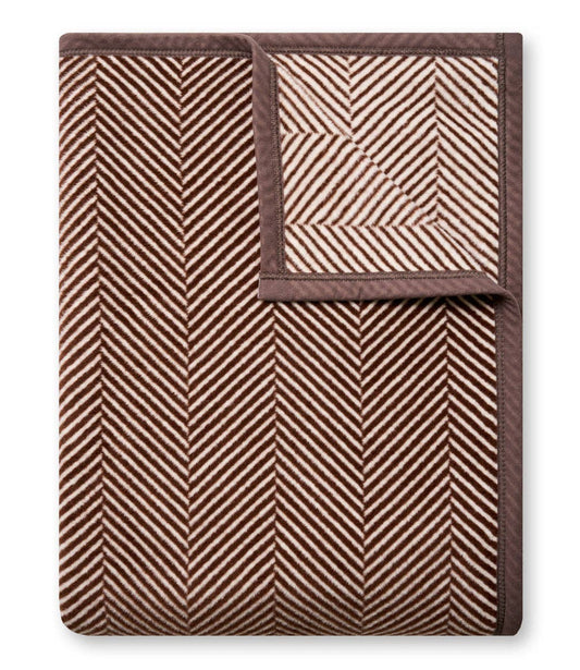 Harborview Herringbone Blanket | Chocolate