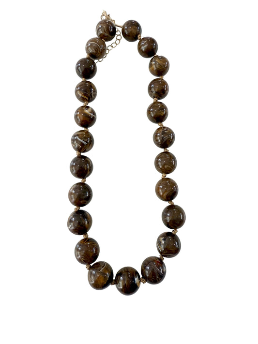 Mabry Beaded Necklace | Brown