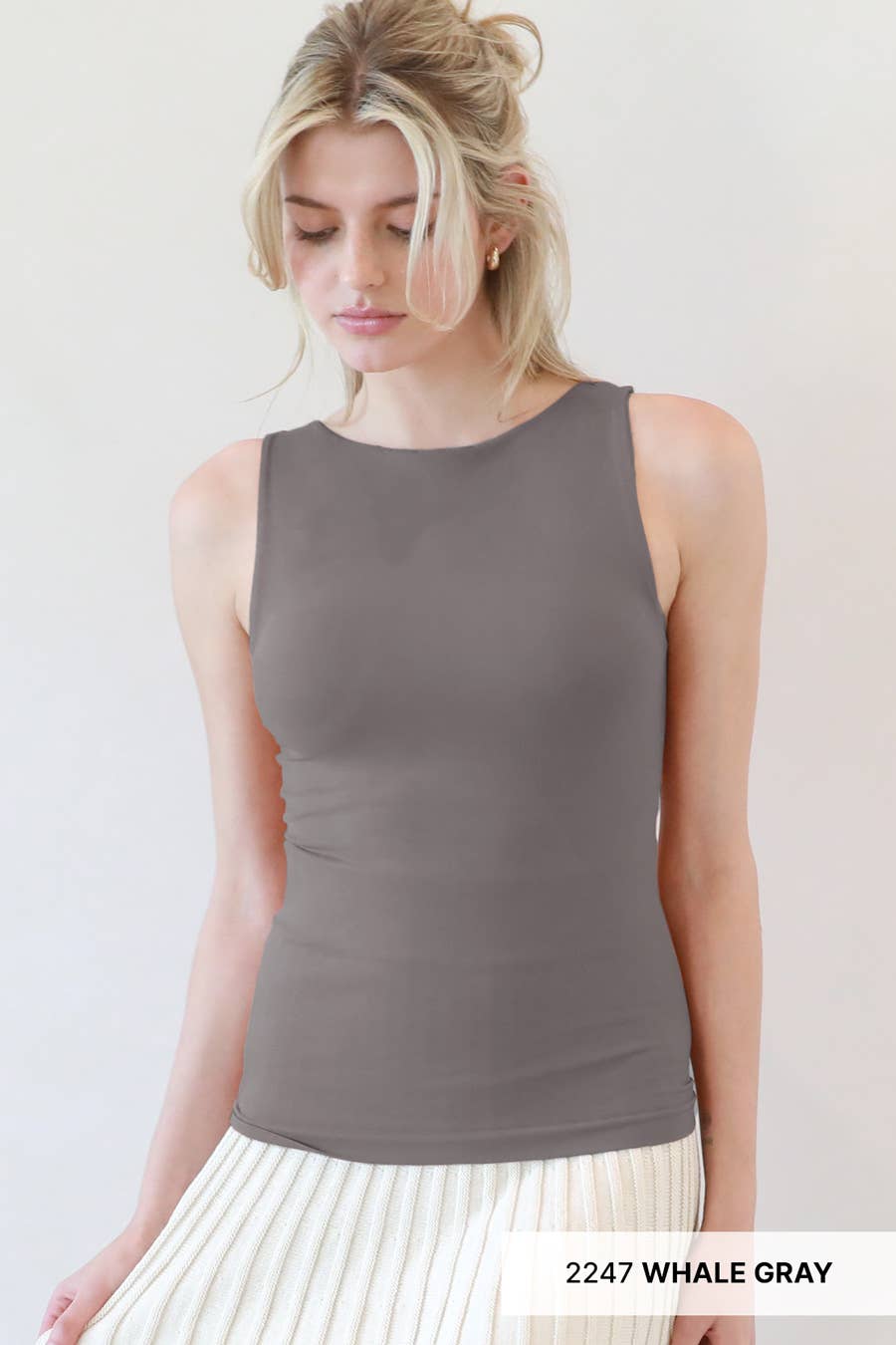 NS8321 - Clean Line Boat Neck Tank Top