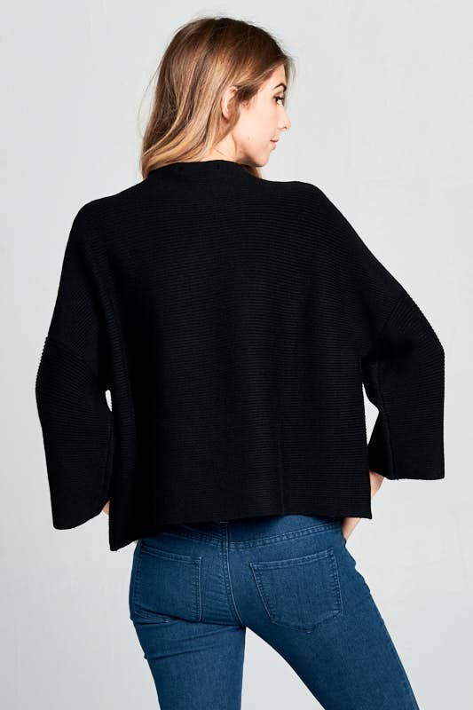 JT-5002-6 NOT YOUR CASUAL TOP BLACK